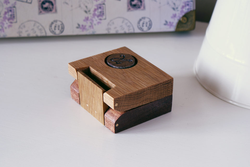 Personalised Wooden Engagement Ring Box 