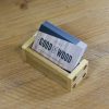 Cards In Wooden Business Card Holder
