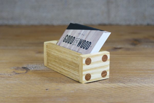 Wooden Business Card Holder Detail