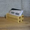Wooden Business Card Holder With Cards